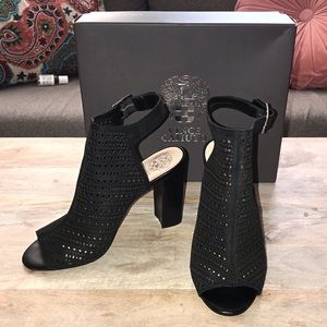 Vince Camuto Perforated Slingback Peep Toe Heels